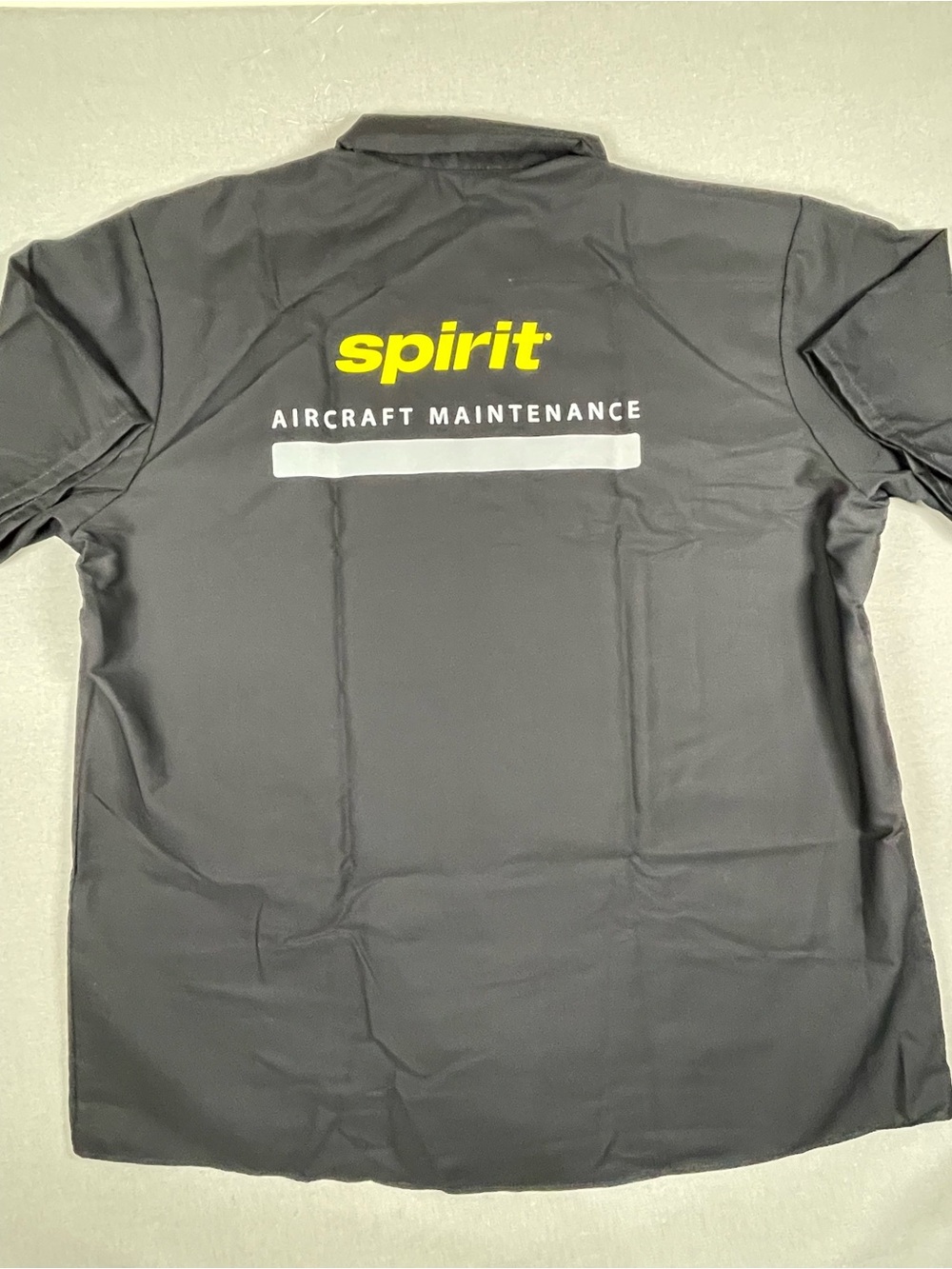 Spirit Airlines Aircraft Maintenance Uniform Shirt Mechanic Workwear Black XXL